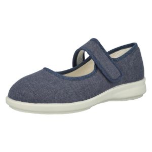 Womens Wide Fit Touch Strap Canvas Shoes - Jura