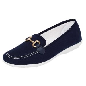 Womens Wide Fit Canvas Ballet Pumps - Alpha