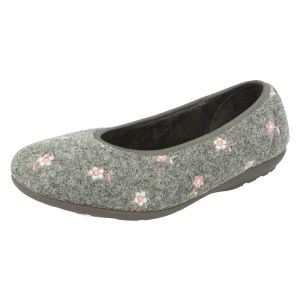 Womens Wide Fit Ballerina Slippers - Pedro