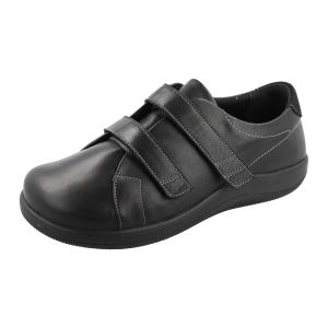 Womens Wide Fit Easy Entry Strap Fastening Flat Shoes - Scott