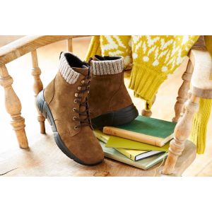 Womens Wide Fit Lace Up Boots - Acre