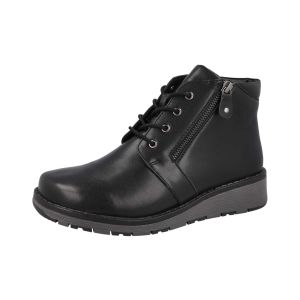 Womens Wide Fit Lace Wedge Heel Boots - Selby