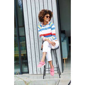 Womens Wide Fit Touch Strap Canvas Shoe - Casey