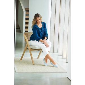 Womens Wide Fit Supportive Back Canvas Shoe - Joelle