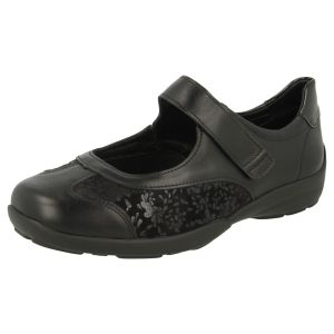 Womens Wide Fit Stretch Fabric Touch Strap Shoes - Winnipeg