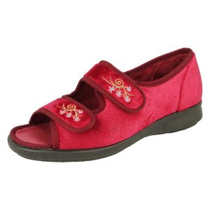 Womens Wide Fit Open Toe Slippers - Ace 2