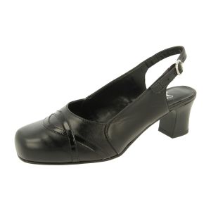 Womens Wide Fit Slingback Mid Heel Shoe - Trudy