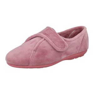 Womens Wide Fit Touch Fastening Easy Entry Slippers - Ivy