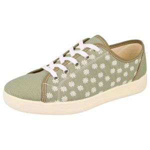 Womens Wide Fit Lace Up Canvas Pumps - Hudson