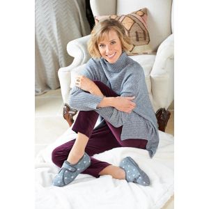 Womens Wide Fit Easy Access Slippers - Savannah