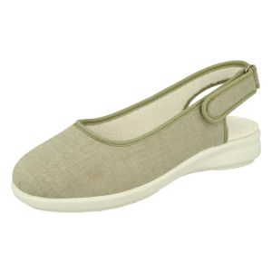 Womens Wide Fit Slingback Canvas Shoes - Madonna