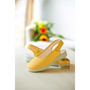 Womens Wide Fit Slingback Canvas Shoes - Madonna