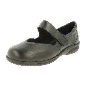 Womens Wide Fit Touch Strap Flat Shoes - Gull