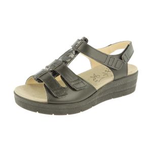 Womens Wide Fit Adjustable Strap Wedge Sandals - Tuft