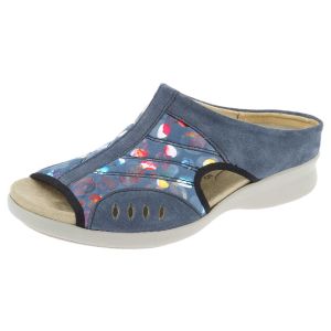 Womens Wide Fit Stretch Panel Mule Sandals - Wigeon