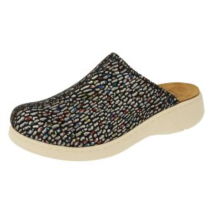 Womens Wide Fit Mule Sandals - Saffron