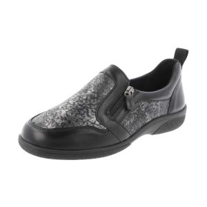 Womens Wide Fit Easy On Loafer Flat Shoes - Manx