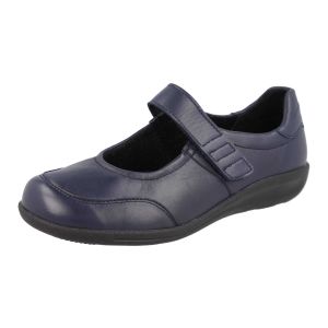 Womens Wide Fit Easy On Mary Jane Flat Shoes - Redpoll