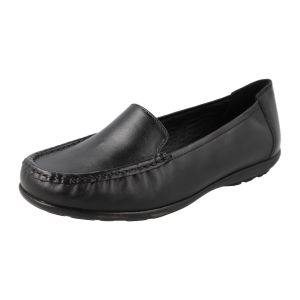 Womens Wide Fit Elasticated Loafer Shoes - Partridge