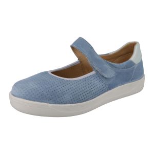 Womens Wide Fit Strap Flat Shoes - Lynx