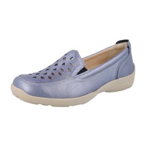 Womens Wide Fit Easy Access Casual Loafer Shoes - Horseshoe