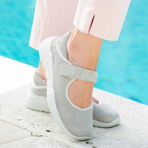 Womens Wide Fit Stretch Mary-Jane Casual Shoes - Panther