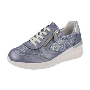 Womens Wide Fit Wedge Heel Easy Access Trainers - Cockatoo