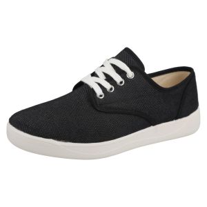 Womens Wide Fit Lace Canvas Flat Shoe - Lavinia