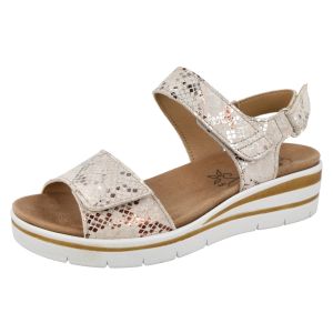 Womens Wide Fit Wedge Heel Sandal - Fan