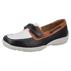 Womens Wide Fit Touch Strap Flat Shoe - Fiddle