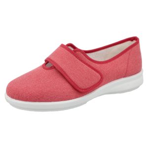 Womens Wide Fit Touch Fasten Canvas Shoe - Paddle