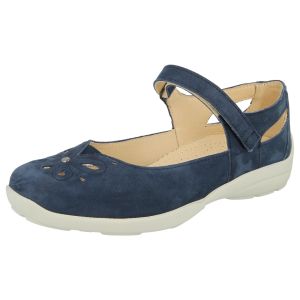 Womens Wide Fit Touch Strap Flat Shoes - Colby