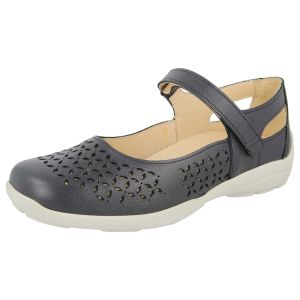Womens Wide Fit Pullback Strap Flat Shoes - Welland