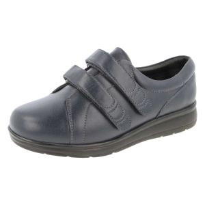 Womens Wide Fit Touch Strap Flat Shoes - Norwich