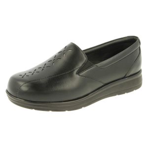 Womens Wide Fit Slip On Flat Shoes - Cameron
