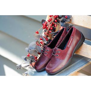 Womens Wide Fit Lace Up Flat Shoes - Avalon