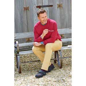 Mens Wide Fit Slippers - Tartan