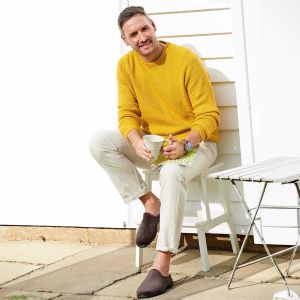 Mens Wide Fit Slide Mule Slippers - Gilbert