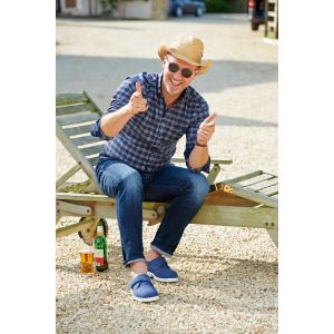 Mens Wide Fit Touch Strap Canvas Shoes - Cannock