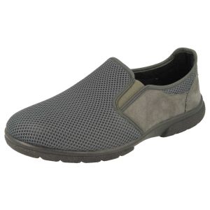 Mens Wide Fit Slip On Stretch Fabric House Shoe - Cairo