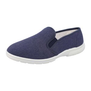 Mens Wide Fit Slip On Canvas Shoes - Arnold