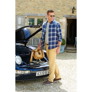 Mens Wide Fit Touch Strap Easy Access Trainer - Devon