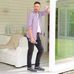 Mens Wide Fit Lace Up Trainer Style Casual Shoes - Caspian