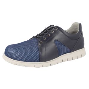 Mens Wide Fit Lace Up Trainer Style Casual Shoes - Phil